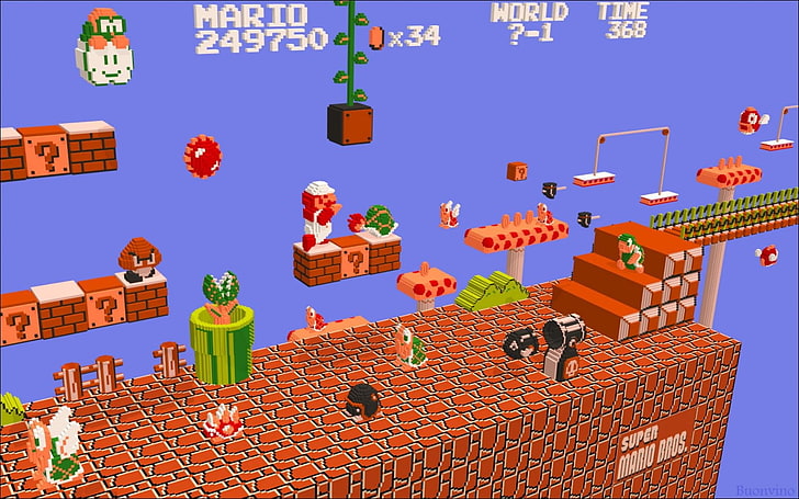 Super Mario game application, Nintendo, Super Mario, video games, retro games, HD wallpaper