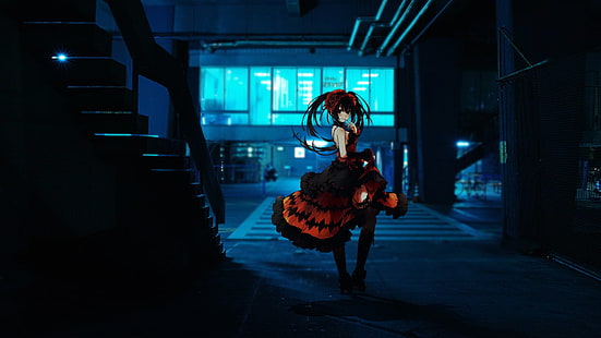 anime, anime dziewczyny, Tokisaki Kurumi, obróbka zdjęć, Date A Live, obraz w obrazie, Tapety HD HD wallpaper
