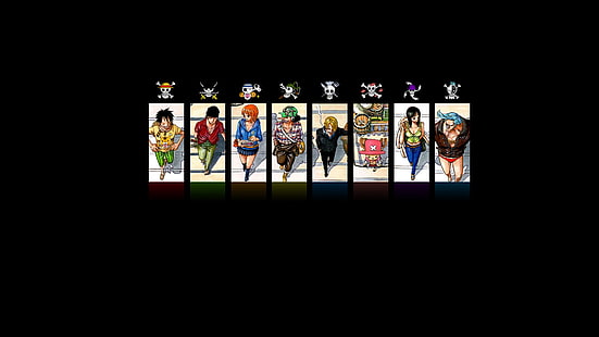 One Piece tapet, anime, One Piece, Monkey D. Luffy, Roronoa Zoro, Nami, Usopp, Sanji, Tony Tony Chopper, Nico Robin, Franky, HD tapet HD wallpaper