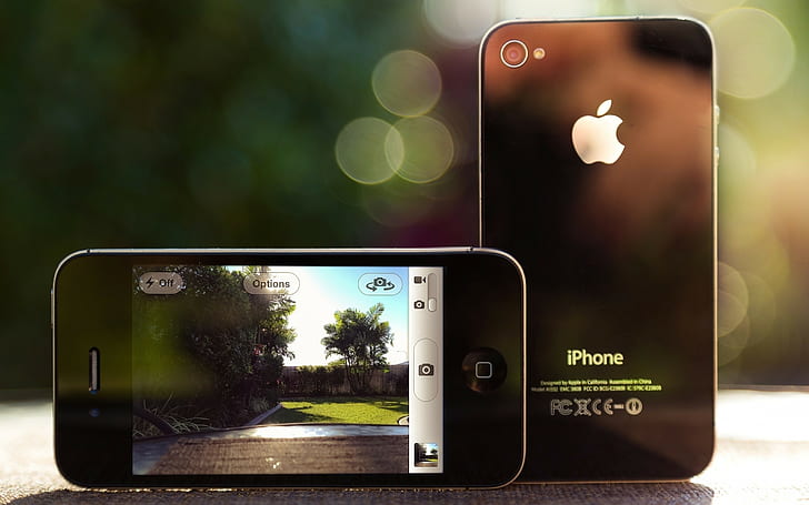 Apple Inc., iPhone, telepon, ponsel, teknologi, bokeh, Wallpaper HD