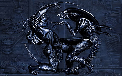 Sfondo digitale Alien contro Predator, Alien vs. Predator, videogiochi, Sfondo HD HD wallpaper