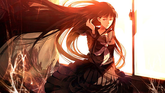 Anime, Anime Girls, Tasogare Otome x Amnesia, Schuluniform, Kanoe Yuuko, HD-Hintergrundbild HD wallpaper