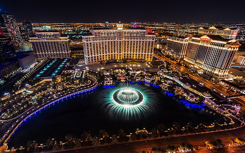Bellagio-hotel mewah dan kasino di Las Vegas di Paradise, Nevada-USA-Desktop HD Wallpaper yang indah-1800 × 2880, Wallpaper HD HD wallpaper