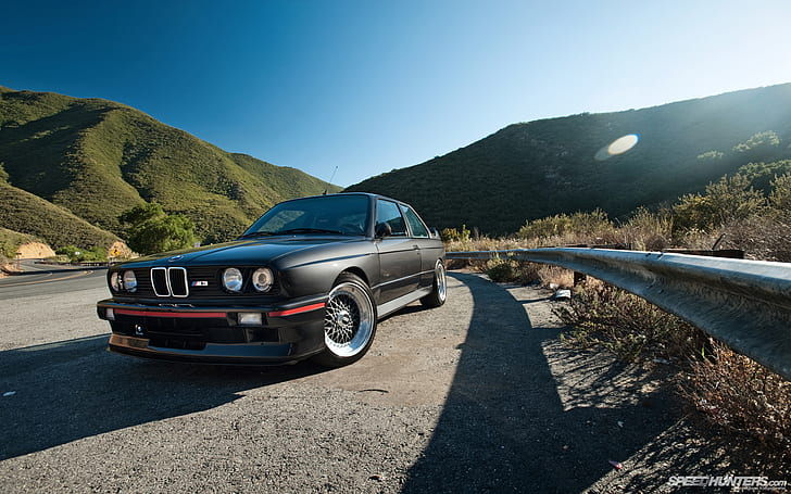 BMW M3 HD, bmw hitam e30, mobil, bmw, m3, Wallpaper HD