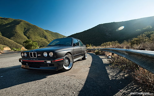 BMW M3 HD, черный BMW E30, автомобили, BMW, м3, HD обои HD wallpaper