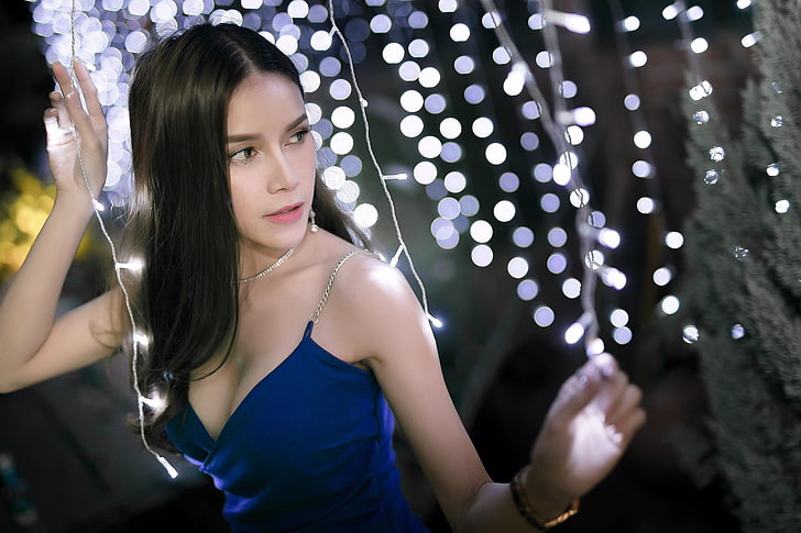 Lanchakorn Yeunyaw, Tailândia modelo, morena, mulheres, asiáticas, HD papel de parede