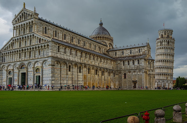Cities, Pisa, Cathedral, Italy, Leaning Tower of Pisa, Tuscany, HD wallpaper