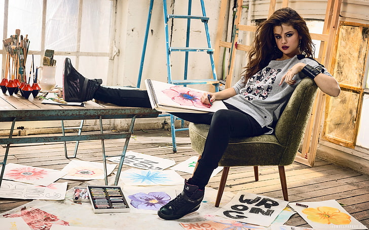 Selena Gomez, Selena Gomez, Adidas, model, HD masaüstü duvar kağıdı