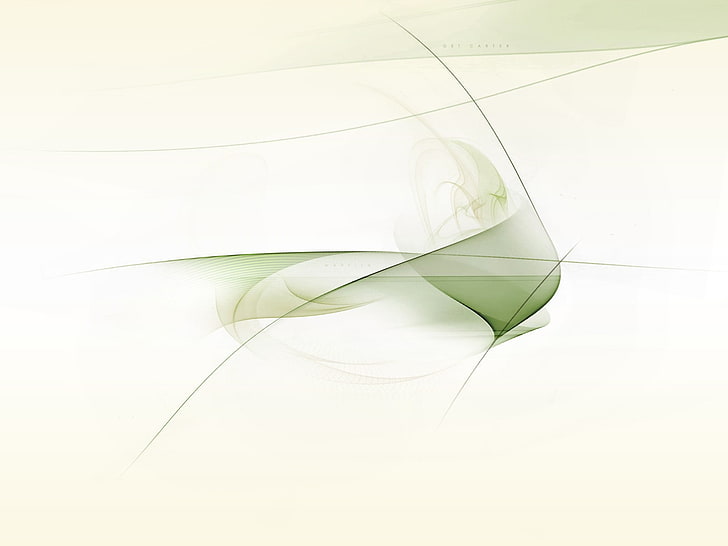 mangkuk keramik putih dan hijau, sederhana, abstrak, bentuk, garis, latar belakang putih, latar belakang sederhana, seni digital, Wallpaper HD