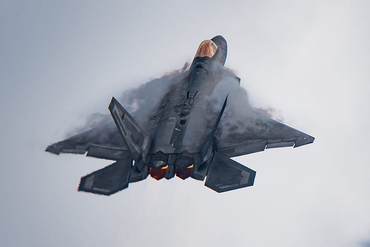 diskret, USA: s AIR FORCE, mångsidig kämpe av femte generationen, Lockheed / Boeing F-22 Raptor, HD tapet