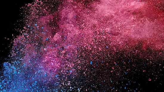 rosa, explosão, escuridão, HD papel de parede HD wallpaper