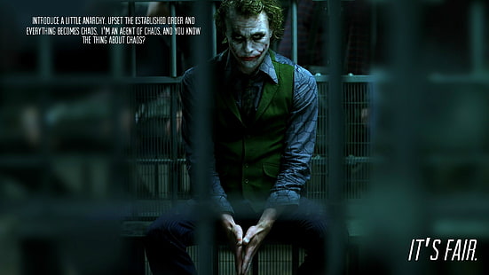 Le Joker, Joker, Heath Ledger, Le Chevalier noir, films, texte, Batman, citation, Fond d'écran HD HD wallpaper