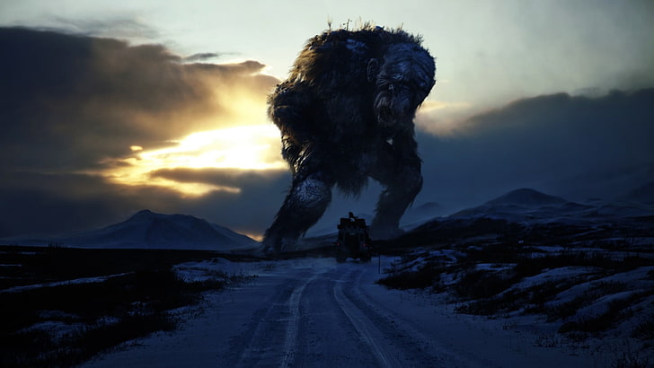 gorila hitam, troll, Troll Hunter, film, pegunungan, Wallpaper HD