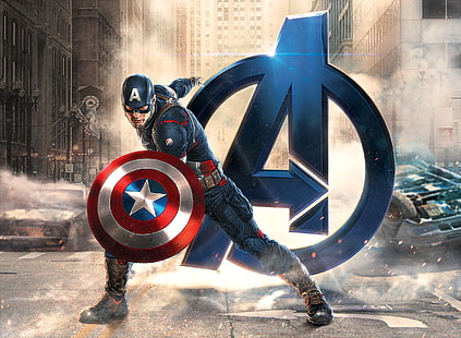Капитан Америка тапет, Отмъстители: Ерата на Ултрон, Капитан Америка, супергерой, Отмъстителите, HD тапет HD wallpaper