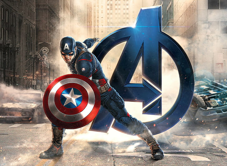 супергерой, Отмъстителите, Капитан Америка, Отмъстителите: Ерата на Ултрон, HD тапет