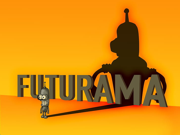 Orange Futurama Bender HD, cartoon/comic, orange, futurama, bender, HD wallpaper