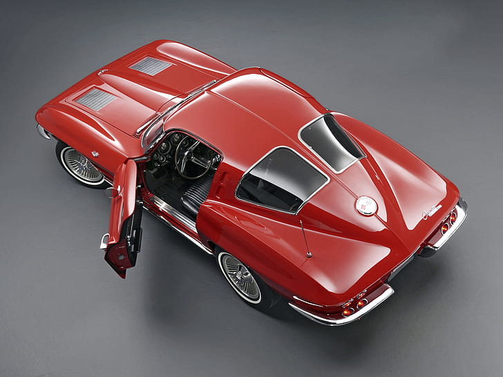 클래식, 1963 년, 클래식 자동차, Sting Ray C2, 시보레 Corvette C2, 시보레 Corvette, 시보레 코르벳 스팅 레이 C2, HD 배경 화면