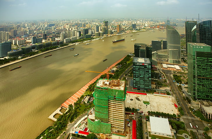 مدن ، شنغهاي ، الصين ، هوانغبو، خلفية HD