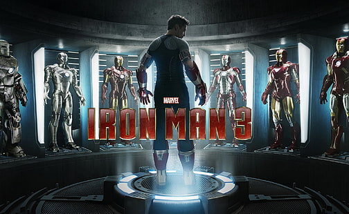 アイアンマン3映画、マーベルアイアンマン3デジタル壁紙、映画、アイアンマン、スーパーヒーロー、映画、トニー・スターク、マーベルコミックス、2013年、アイアンマン3、 HDデスクトップの壁紙 HD wallpaper