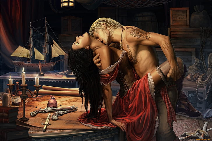 Romance, Assassin`s Creed IV: Black Flag, Cabin, Fond d'écran HD
