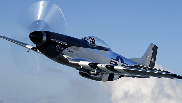 Norteamericano P-51 Mustang, Segunda Guerra Mundial, avión, Fondo de pantalla HD