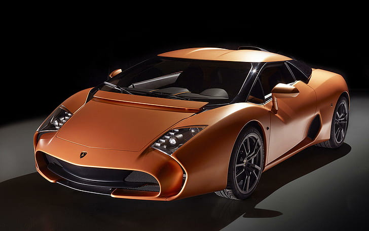 2014 Lamborghini 5 95 Zagato, orange and black sports coupe, lamborghini, zagato, 2014, cars, HD wallpaper