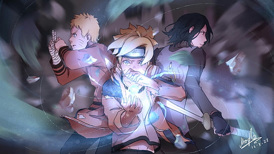 Naruto Charaktertapete, Anime, Boruto, Boruto Uzumaki, Naruto Uzumaki, Sasuke Uchiha, HD-Hintergrundbild HD wallpaper
