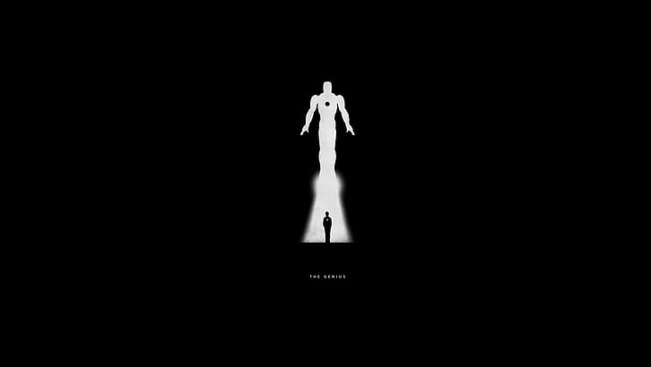 Iron Man Marvel BW Black HD ، كارتون / فكاهي ، أسود ، وزن الجسم ، رجل ، أعجوبة ، حديد، خلفية HD