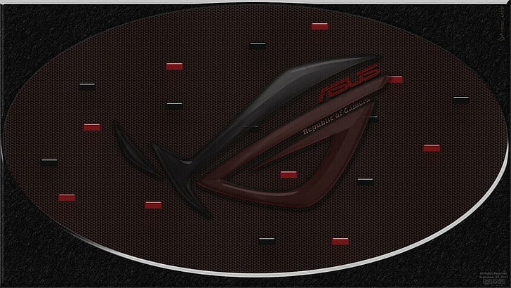 ROG Framed !, rotes, braunes und schwarzes Asus-Gaming-Logo, Windows, Asus, Republic-of-Gamers, Linux, HD-Hintergrundbild