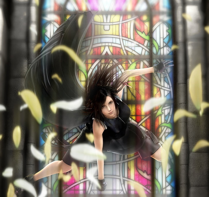 Wallpaper mit weiblicher Figur, Final Fantasy, Final Fantasy VII: Adventskinder, Tifa Lockhart, HD-Hintergrundbild