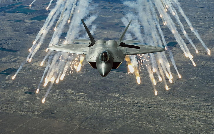 graues Düsenflugzeug, Flugzeuge, Militärflugzeuge, HD-Hintergrundbild