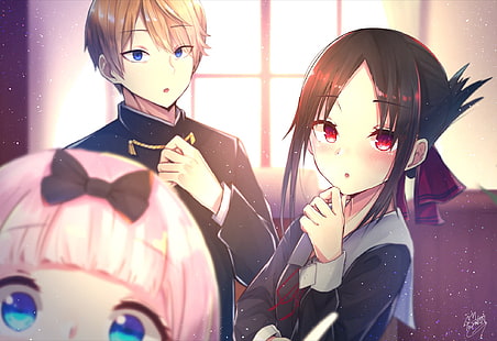 Anime, Kaguya-sama: Liebe ist Krieg, Chika Fujiwara, Kaguya Shinomiya, Miyuki Shirogane, HD-Hintergrundbild HD wallpaper