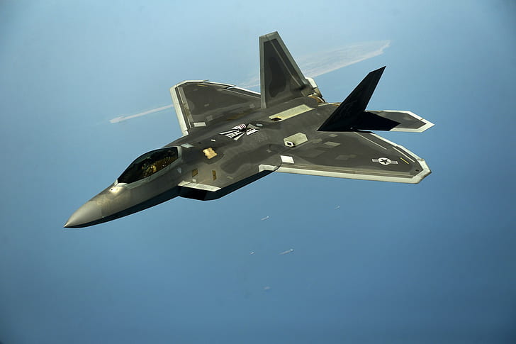 عسكرية ، طائرة عسكرية ، سلاح الجو الأمريكي ، الولايات المتحدة الأمريكية ، F-22 Raptor، خلفية HD