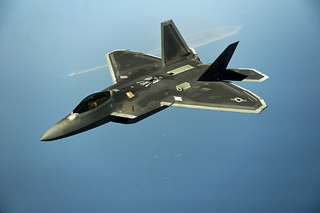 военни, военни самолети, ВВС на САЩ, САЩ, F-22 Raptor, HD тапет HD wallpaper