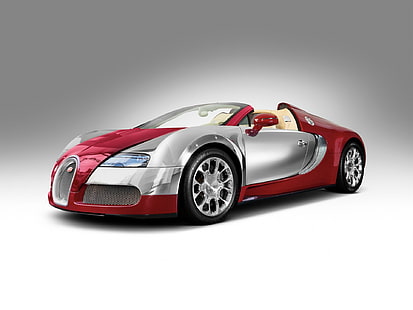 Bugatti Veyron красный родстер, Bugatti, Veyron, красный, родстер, HD обои HD wallpaper