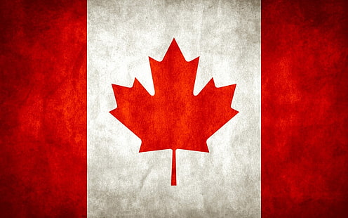 カナダ、カナダ、旗、グランジ、カナダの旗の旗、 HDデスクトップの壁紙 HD wallpaper