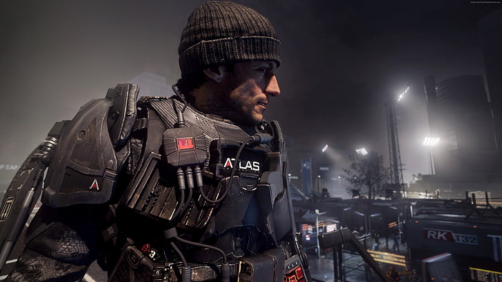 ATLAS, screenshot, Call of Duty Advanced Warfare, CoD, soldier, AW, exoskeleton, shooter, game, HD wallpaper