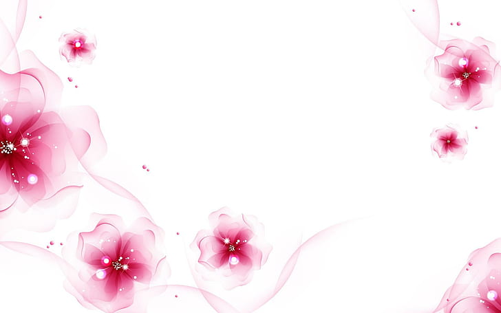 Różowe stokrotki jedwabiu, grafika różowy kwiat, sztuka cyfrowa, 1920x1200, jedwab, stokrotka, Tapety HD