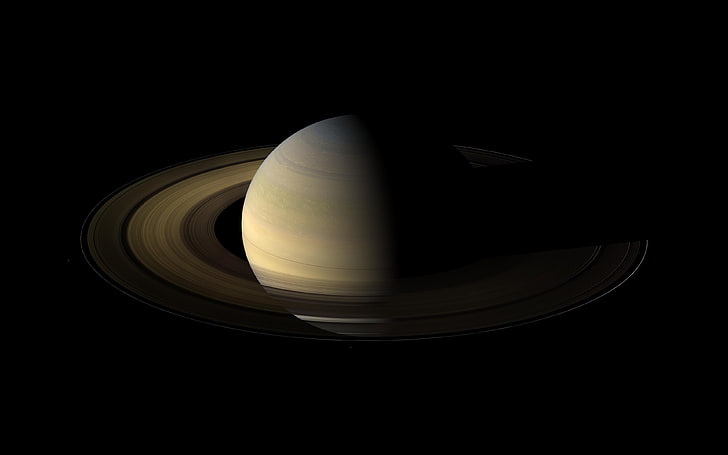 Saturn, przestrzeń, planeta, Układ Słoneczny, Tapety HD