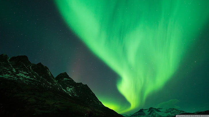 aurores boréales, nature, aurores, Norvège, Fond d'écran HD