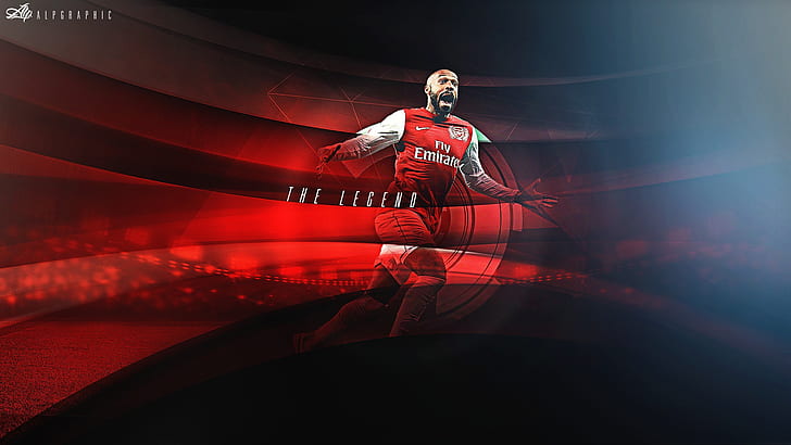 attack, victory, player, Arsenal, center, goal, football, Thierry Henry, The gunners, Henri, goals, Forward, HD wallpaper