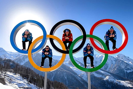 Olympics logo, 2014 winter paralympics, sochi 2014, olympics, HD wallpaper HD wallpaper