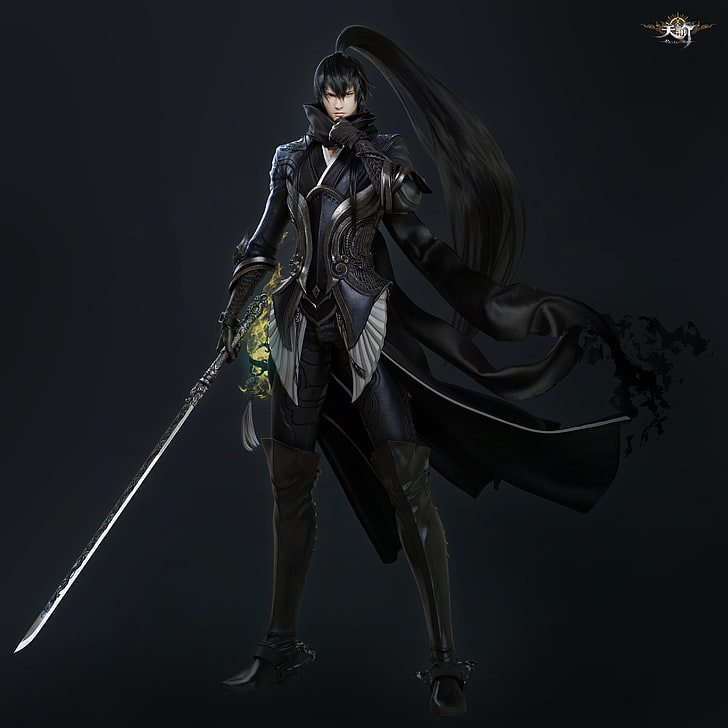 3D, sword, long sword, Seungmin Kim, HD wallpaper