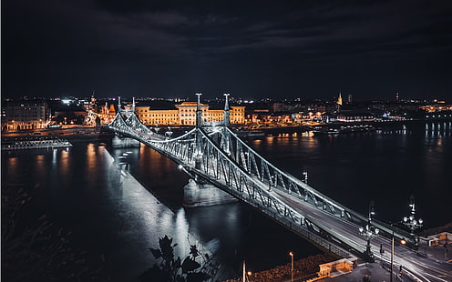 Мостът на свободата Будапеща Унгария свързва Буда Пест през Дунав 4k Ultra Hd тапет за настолен лаптоп Таблет Мобилни телефони и телевизия 3840 × 2400, HD тапет HD wallpaper