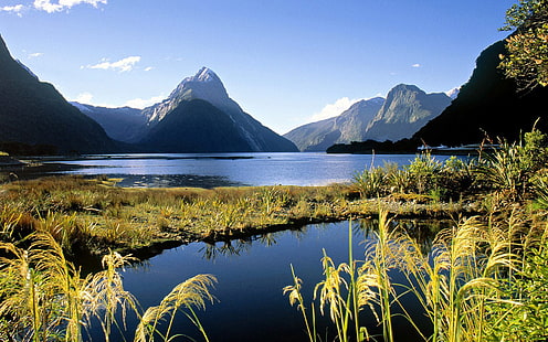 風景自然壁紙Hdミルフォードサウンドフィヨルドランドニュージーランド、 HDデスクトップの壁紙 HD wallpaper