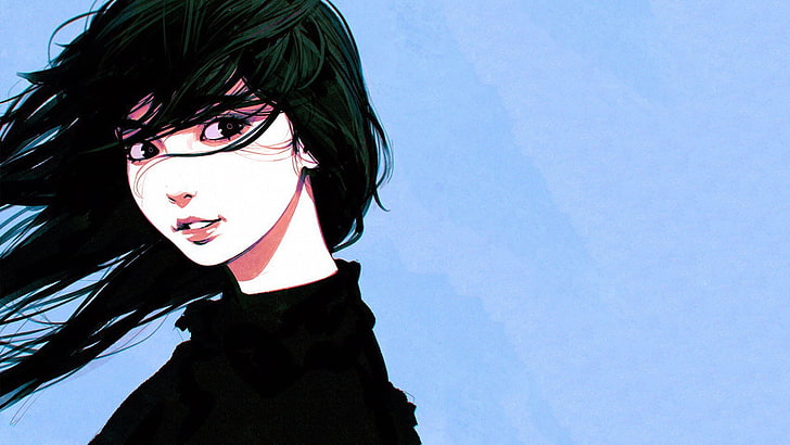 ilustração de personagem de anime feminino, Ilya Kuvshinov, obra de arte, HD papel de parede