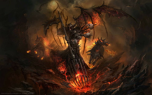 oscuro, infierno, fuego, diablo, humo, Fondo de pantalla HD HD wallpaper