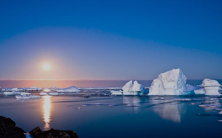 Antarktyda Lato-Piękna naturalna ściana krajobrazowa .., formowanie się śniegu, Tapety HD