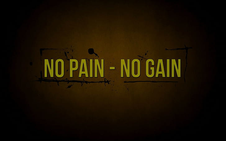 quote pain and gain, HD wallpaper