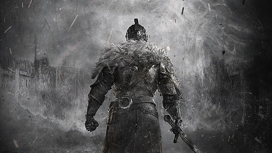 papel de parede guerreiro, Dark Souls II, guerreiro, espada, Dark Souls, HD papel de parede HD wallpaper